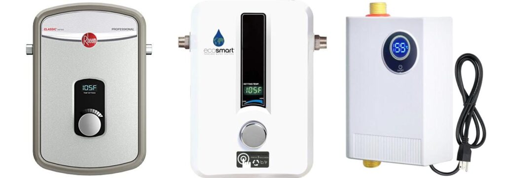 Tankless Hot Water Heaters combined image