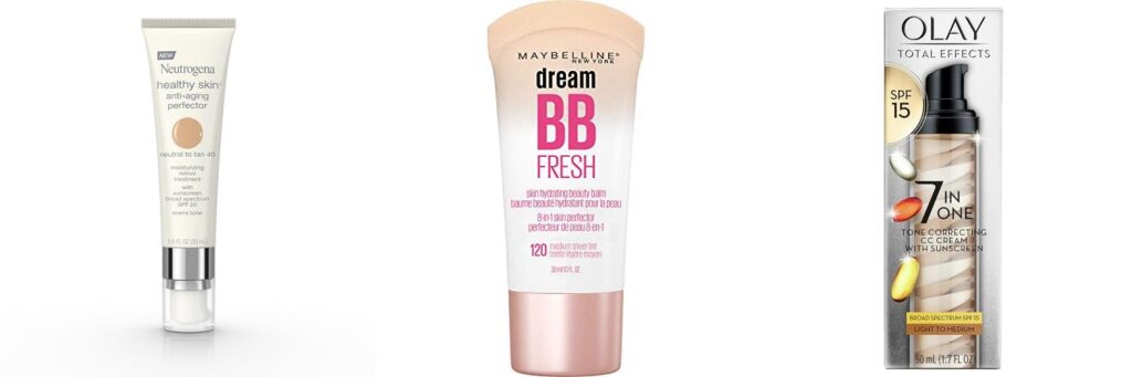 Tinted Moisturizer Mature Skin combined image