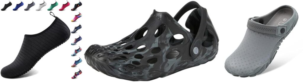 Backpacking Camp Shoes combined image