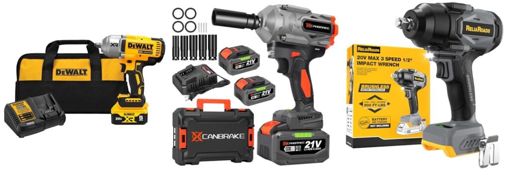 Battery Powered Impact Wrench combined image