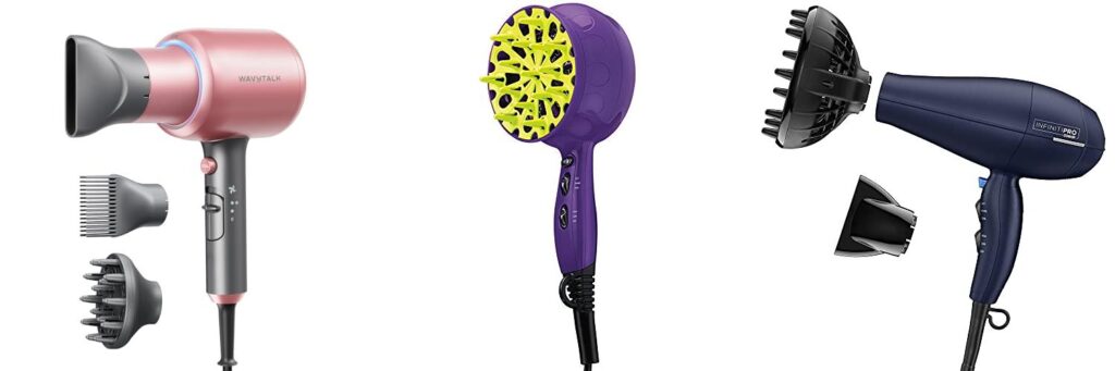 Curly Hair Blow Dryer combined image