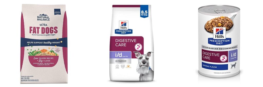 Low Fat Dog Foods combined image