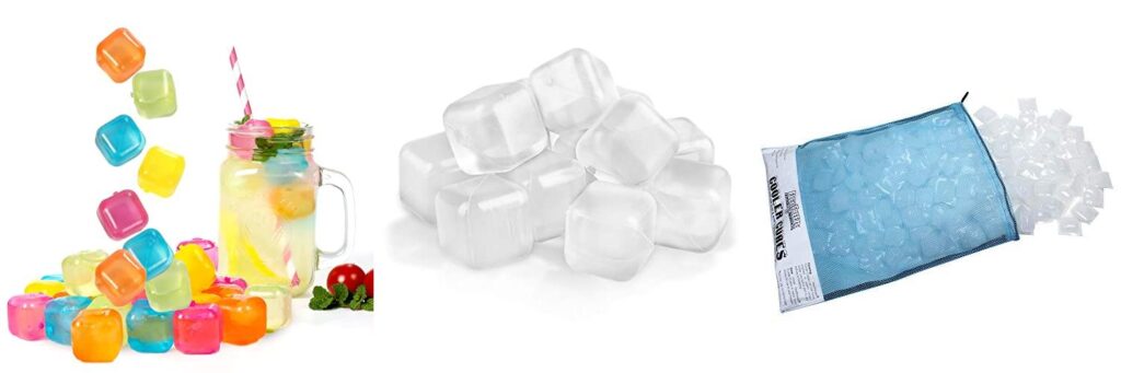 Reusable Ice Cubes combined image