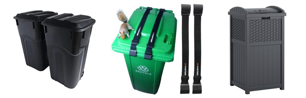 Animal Proof Garbage Cans combined image