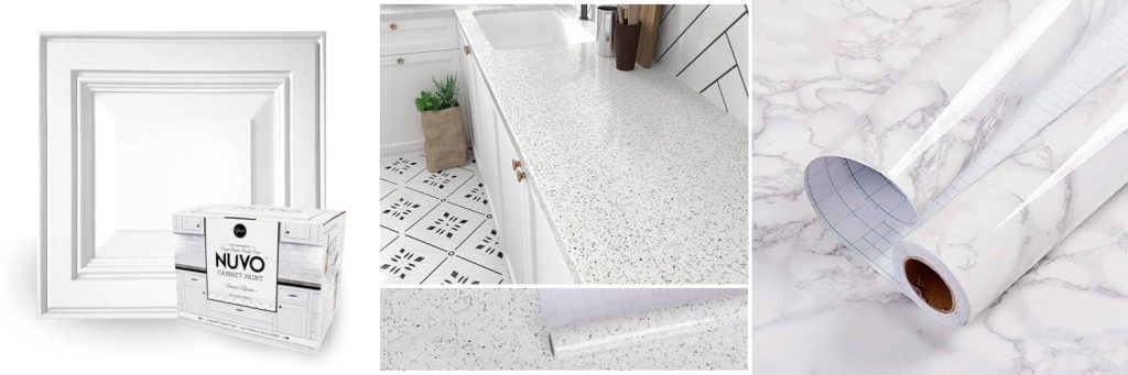 Color Granite For White Cabinets combined image