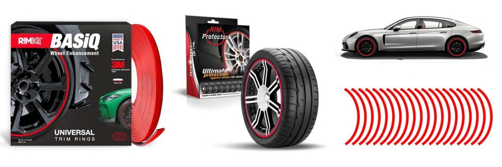 Color Rims For A Red Car combined image