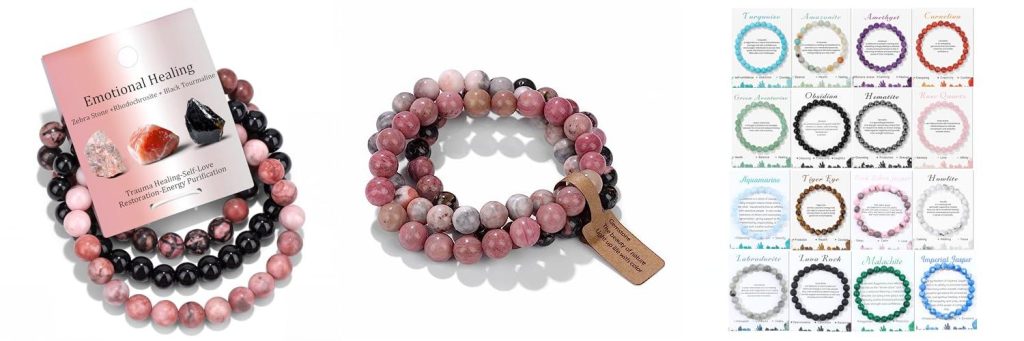 Healing Crystal Bracelets combined image