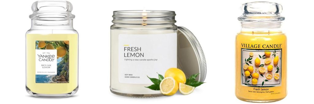 Lemon Scented Candle combined image