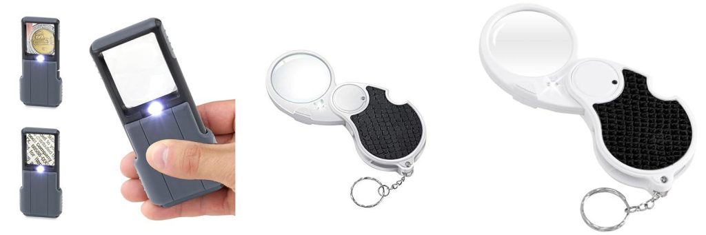 Pocket Magnifying Glass With Light combined image
