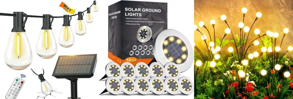 Solar Lights For Shady Areas combined image