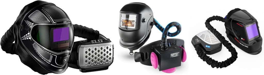Welding Helmet With Respirator combined image