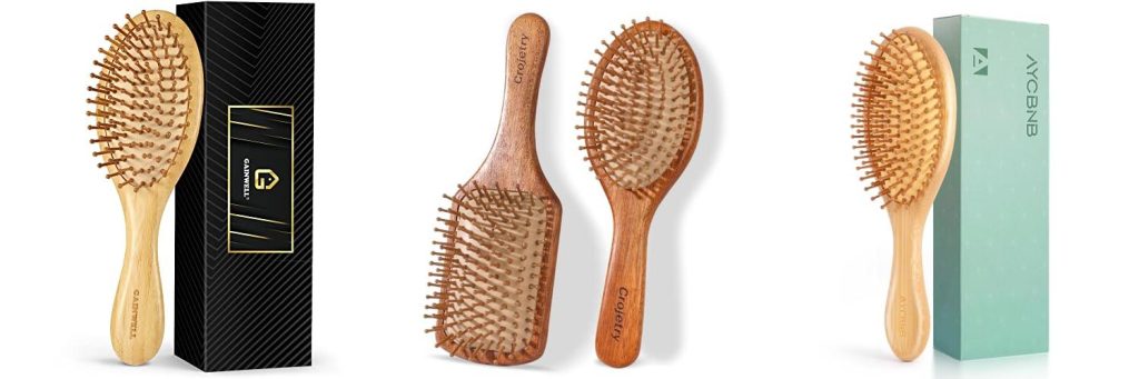 Wooden Brushes For Hair combined image