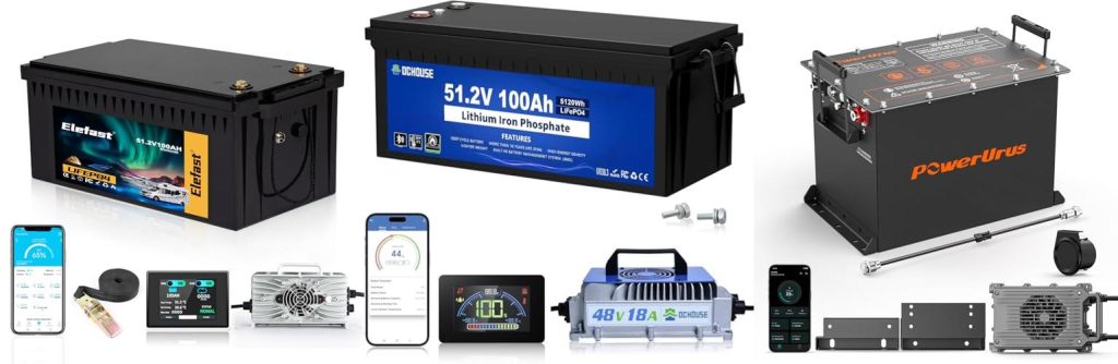 48V Golf Cart Batteries combined image