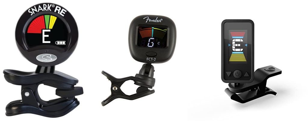 Clip On Bass Guitar Tuner combined image