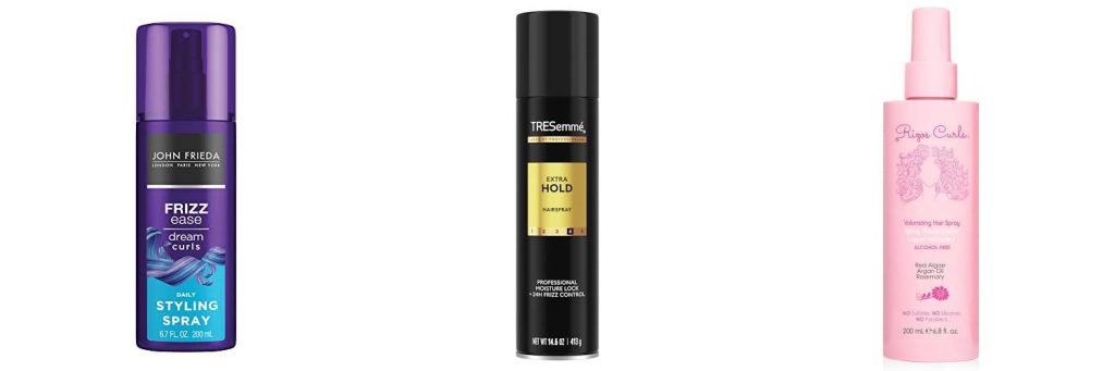 Curly Hair Hairspray combined image