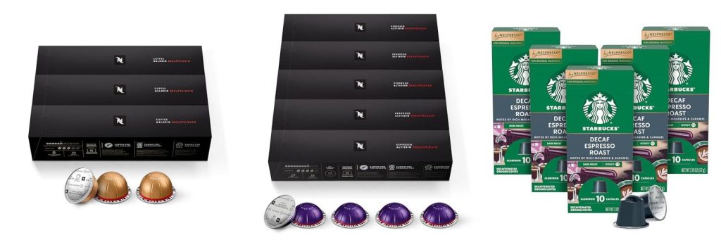 Decaf Nespresso Pods combined image