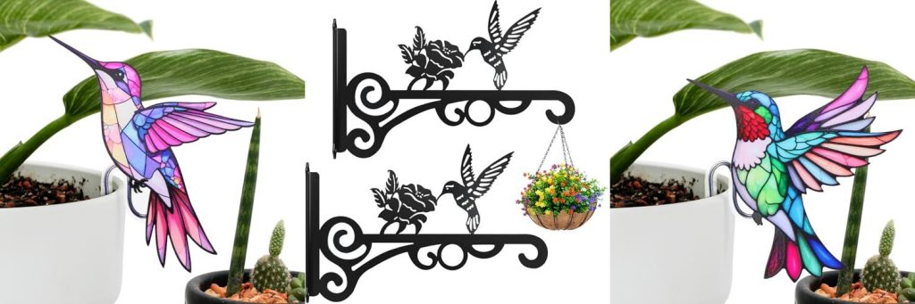 Hanging Plants For Hummingbirds combined image