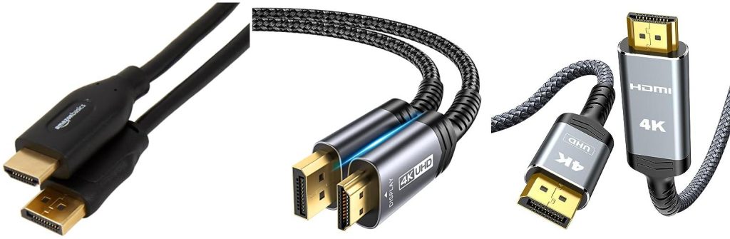 Hdmi To Displayport Cable combined image