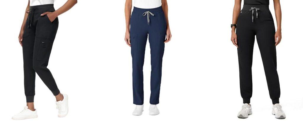 High Waisted Scrub Pants combined image