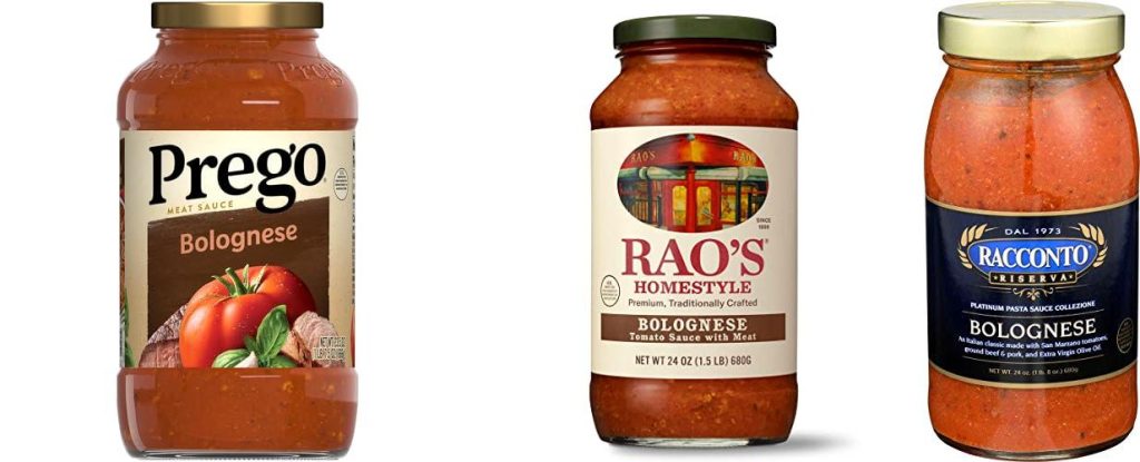 Jar Bolognese Sauce combined image