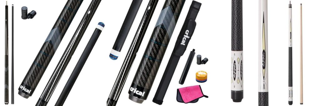 Low Deflection Pool Cues combined image