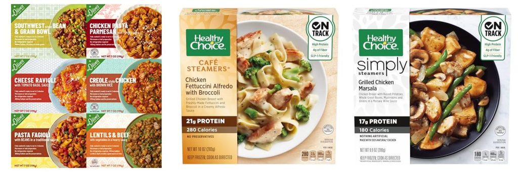 Low Sodium Frozen Meals combined image