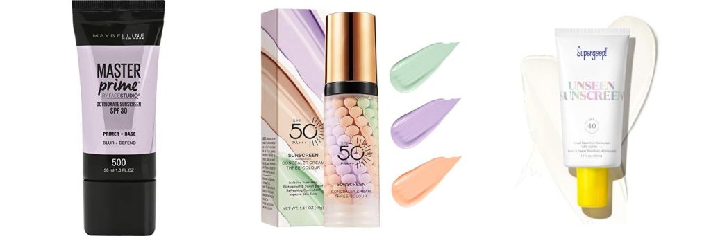 Makeup Primer With Sunscreen combined image