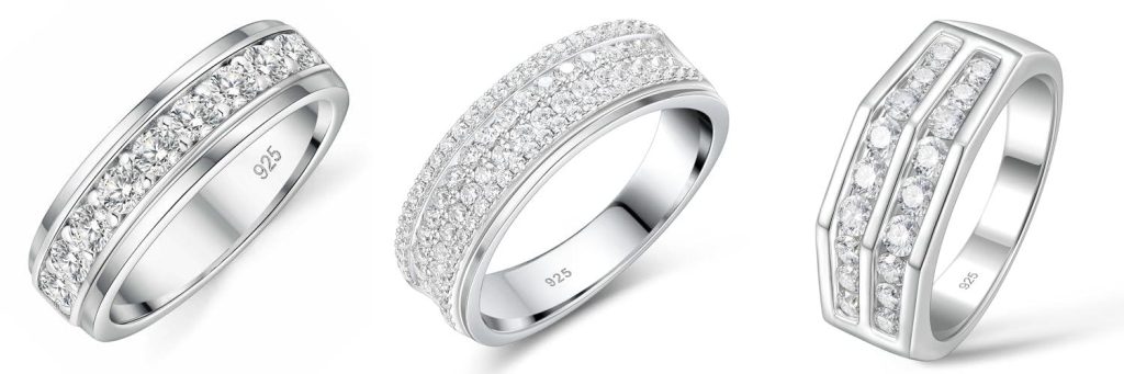 Moissanite Mens Rings combined image