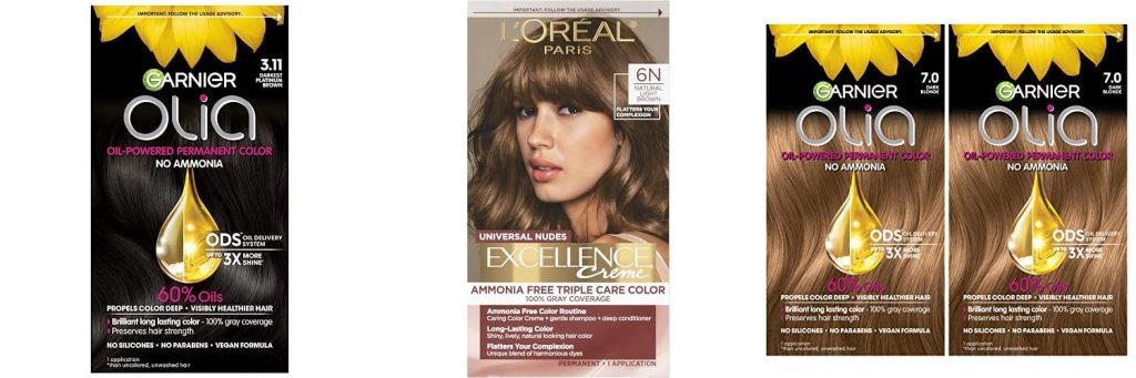 Non Ammonia Hair Color combined image