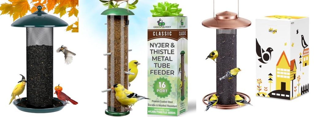Nyjer Seed Bird Feeders combined image