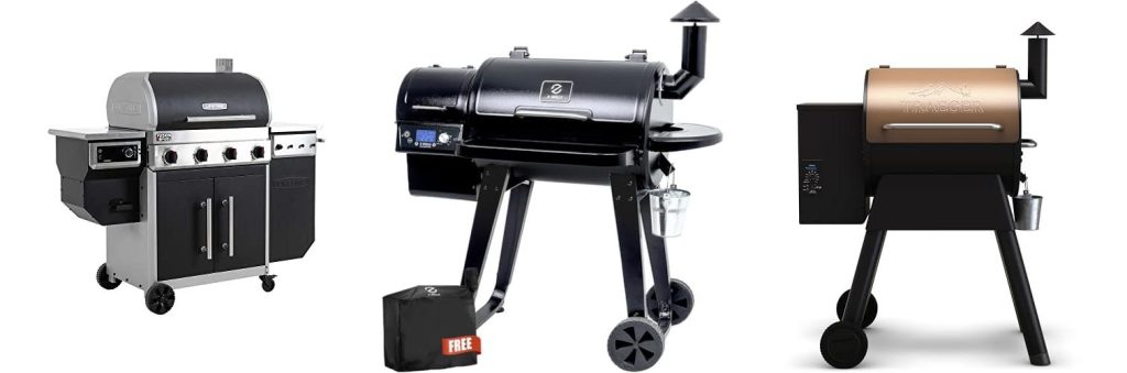 Pellet Smoker Grill Combo combined image