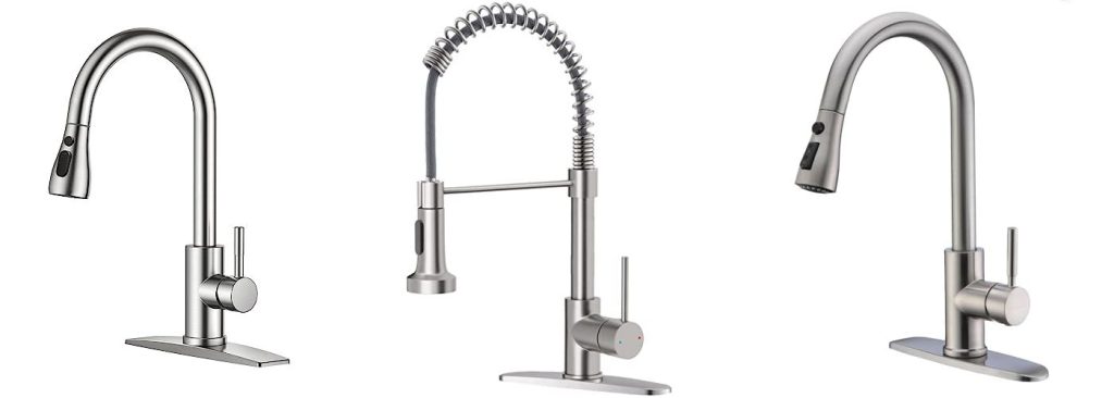 Pull Down Kitchen Faucets combined image