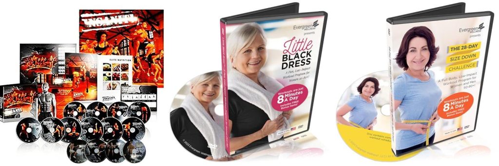 Rated Workout Dvds combined image