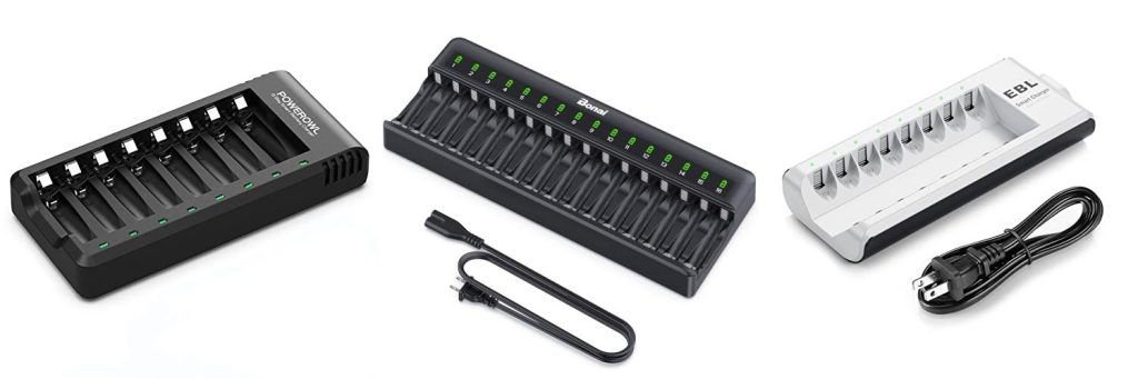 Rechargeable Aa Battery Charger combined image