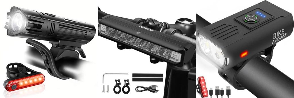 Rechargeable Bicycle Headlight combined image