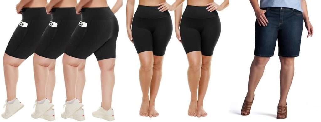 Shorts For Plus Size combined image