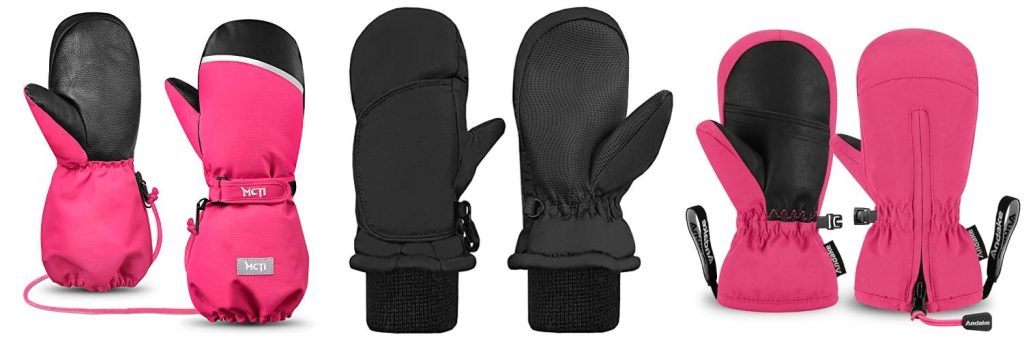 Ski Mittens For Kids combined image