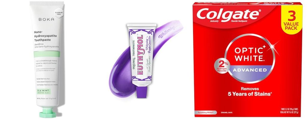 Toothpaste For Yellow Teeth combined image