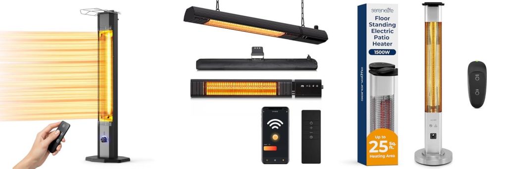 Weatherproof Outdoor Electric Heater combined image