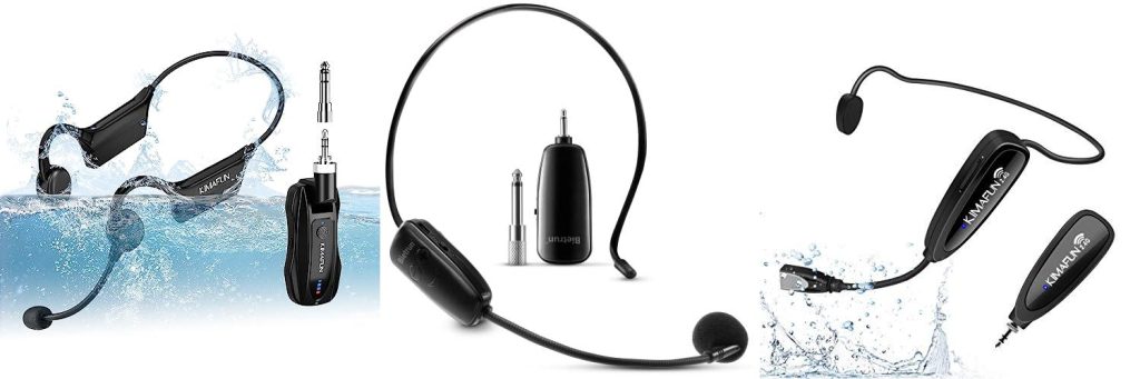 Wireless Microphone For Fitness Instructors combined image