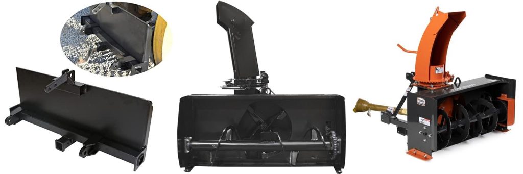 3 Point Snowblower For Compact Tractor combined image