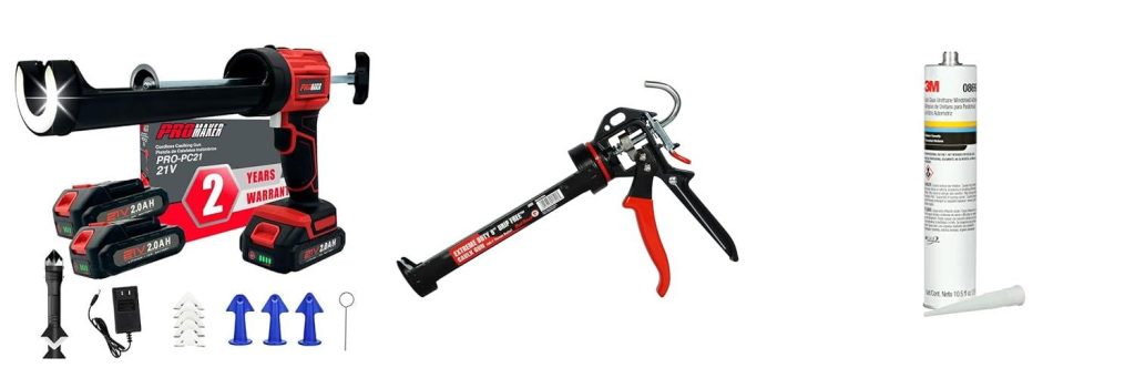 Caulking Gun For Windshield Urethane combined image