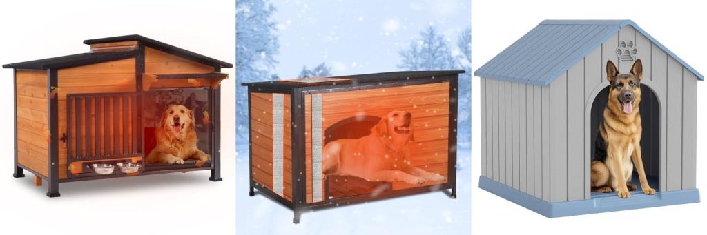 Dog Houses For Cold Weather combined image