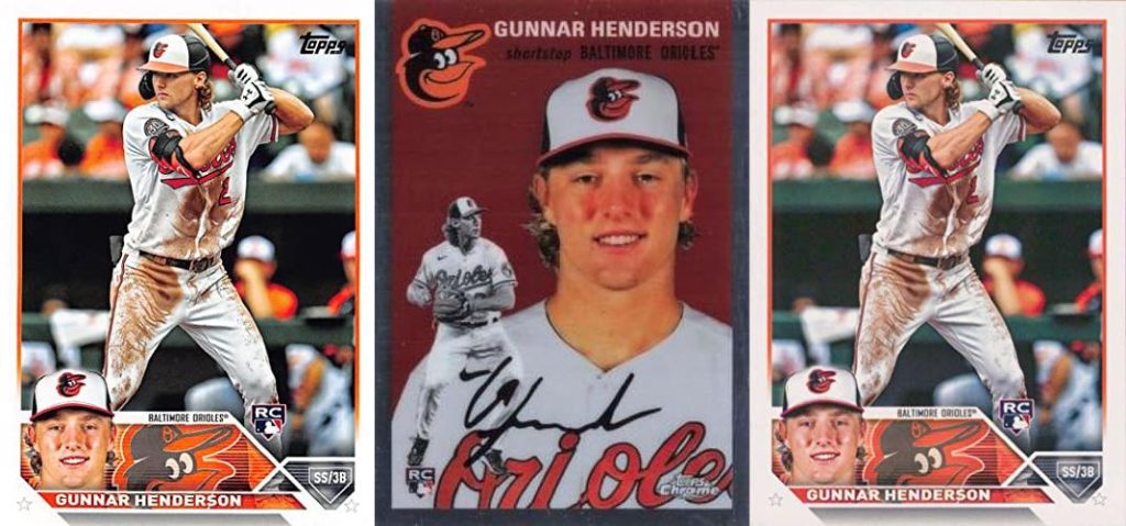 Gunnar Henderson Rookie Card combined image