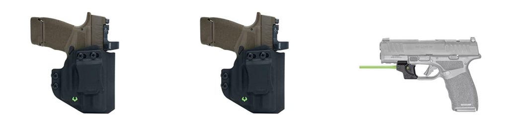 Holster For Hellcat With Viridian E Series Laser combined image