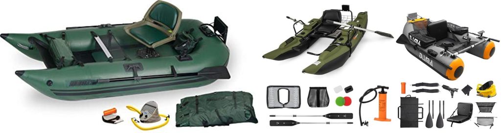 Inflatable Pontoon Fishing Boats combined image