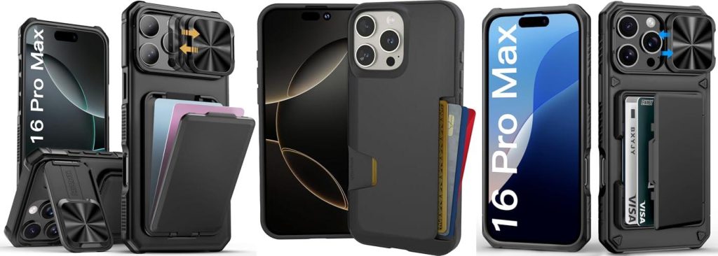 Iphone 16 Pro Max Case With Card Holder combined image