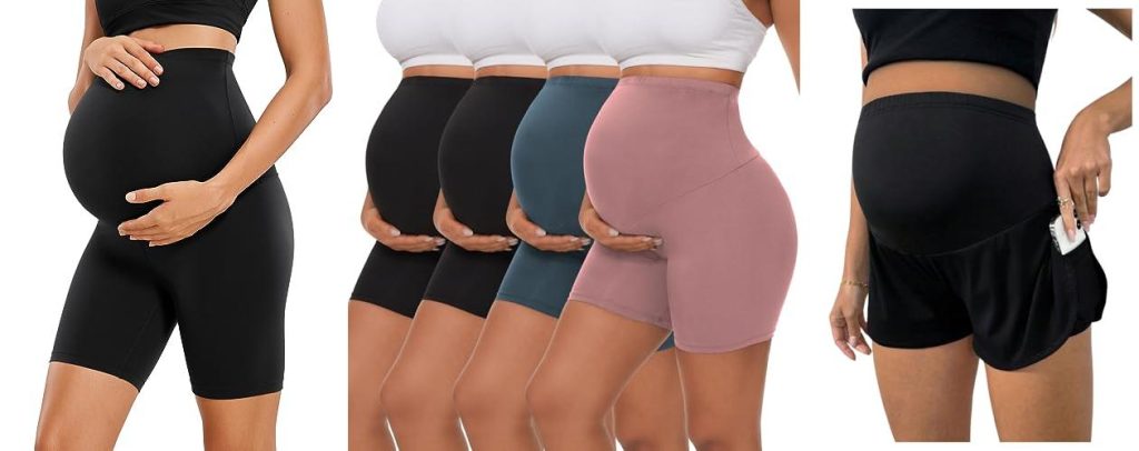 Maternity Bike Shorts combined image
