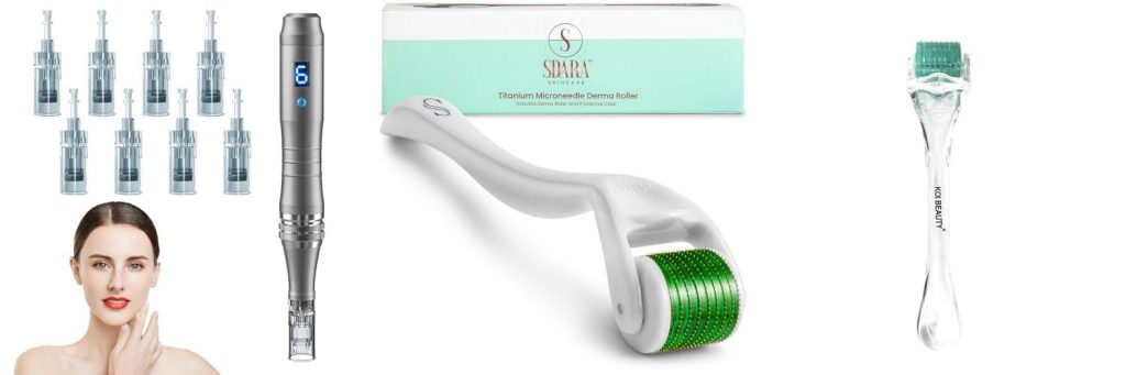 Microneedling Pen At Home combined image