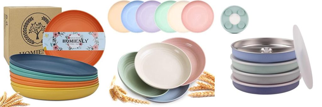 Non Plastic Plates For Kids combined image